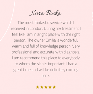 A longer review written by Kara Divine about Mission Skin beauty salon. She gives 5 stars.